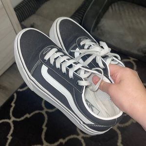 BLACK PLATFORM VANS